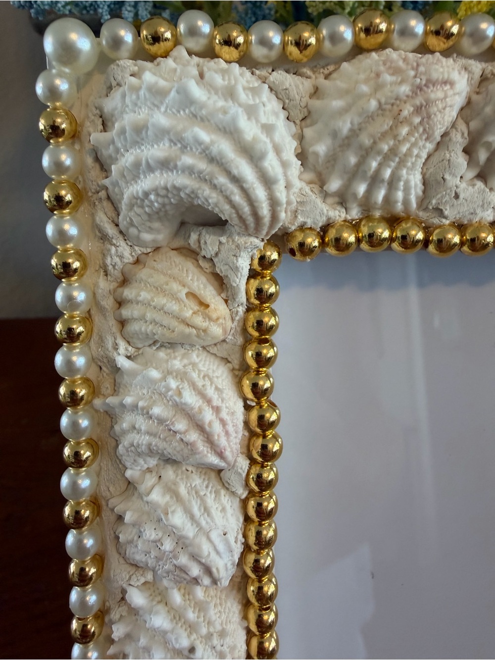 Seashell Beaded Photo Frame- Handcrafted - Picture 6 of 7